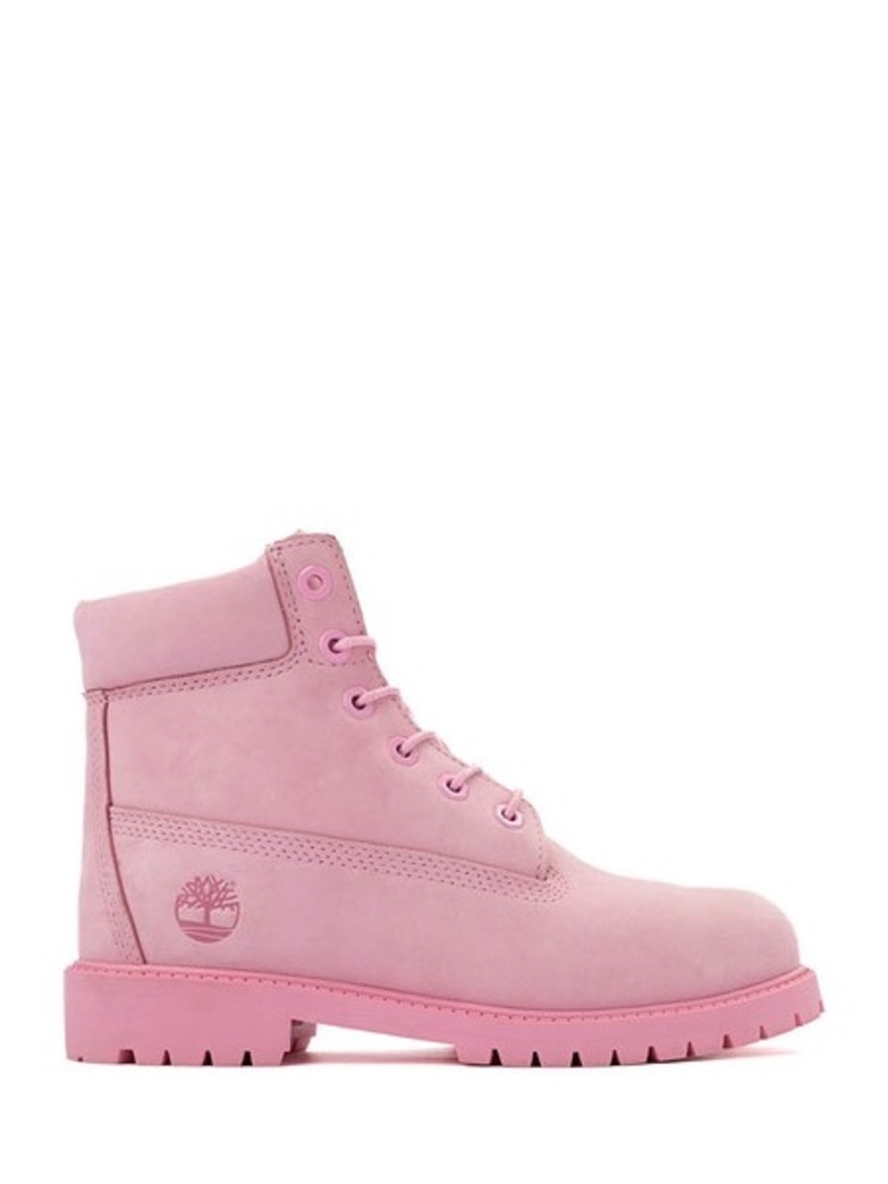 Timberland Kids  Pink Nubuck 6-Inch Lace-Up Boot